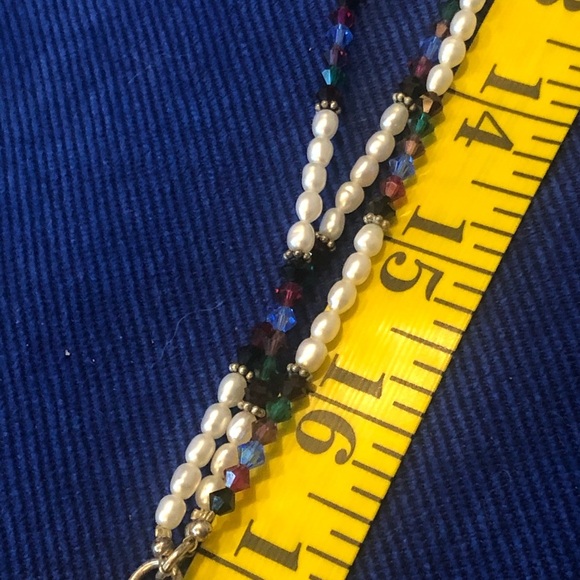 🎁 Swarovski crystal, freshwater pearl necklace - Picture 6 of 9